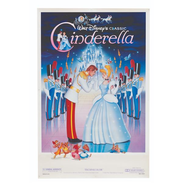 A 1987  "Cinderella " Re-Release One-Sheet.