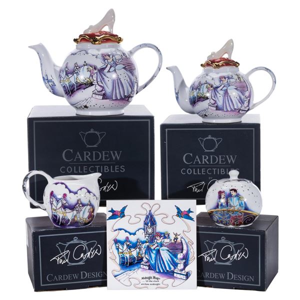 A Set of  "Cinderella " Teaware and Tile.