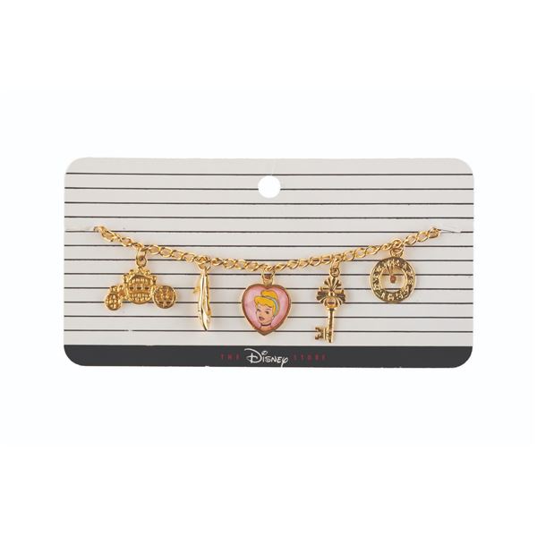 A 1990s Disney Store Cinderella Charm Bracelet.