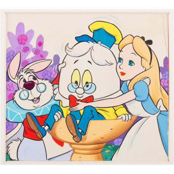 An  "Alice in Wonderland " Book Art Original Painting.