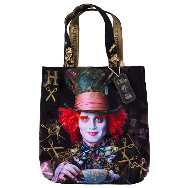 An  "Alice in Wonderland " Mad Hatter Tote Bag.