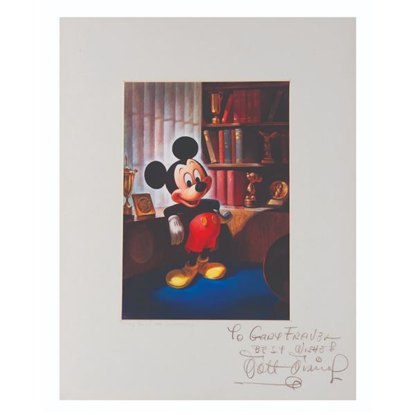 A Walt Disney Signed Mickey Mouse 25th Anniversary Print.