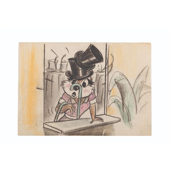 A Rare Girl Chipmunk Storyboard Panel.