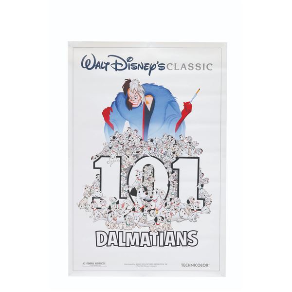 A "101 Dalmatians " Re-Release One-Sheet Poster.