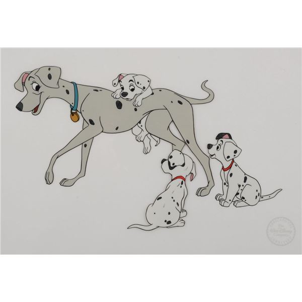 A  "One Hundred and One Dalmatians " Perdita and Puppies Sericel.