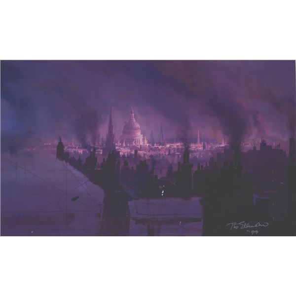 A Signed Peter Ellenshaw "Mary Poppins " London Print.