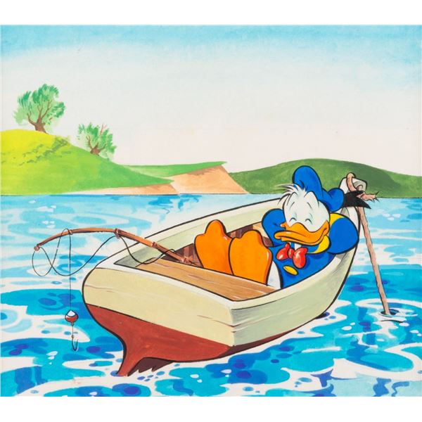 A 1970s Donald Duck Comic Book Painting.