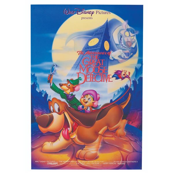 A "The Adventures of the Great Mouse Detective " Re-Release One-Sheet.