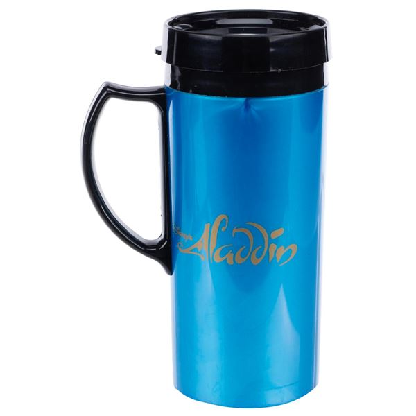 An  "Aladdin " Travel Mug.