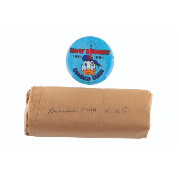 A Set of Donald Duck 60th Birthday Buttons.