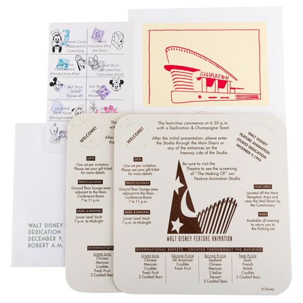 A Walt Disney Feature Animation Studio Dedication Package.