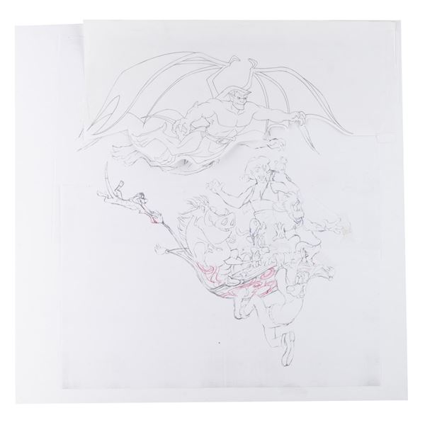 A Disney Afternoon Ad Layout Drawing.