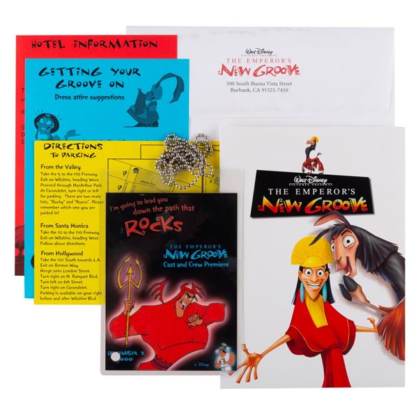 An  "Emperor's New Groove " Cast and Crew Premiere Invitation.