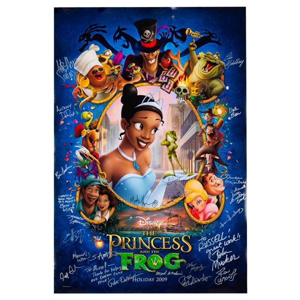 A Multi-Signed  "The Princess and the Frog " One-Sheet.