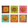 Image 2 : A SHAG  "Tiki Sun " Earthenware Coaster Set.