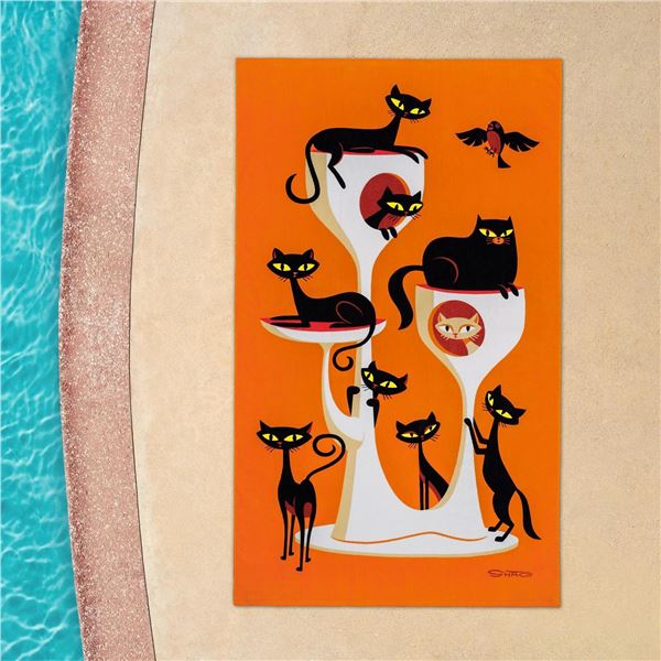 A SHAG  "Nine Lives " Beach Towel.