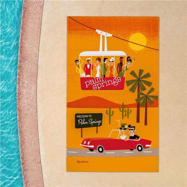 A SHAG  "Palm Springs Trip " Beach Towel.