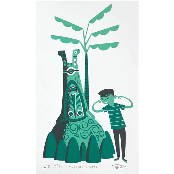 A SHAG Enchanted Tiki Room "Ngende and Nate " Artist’s Proof.