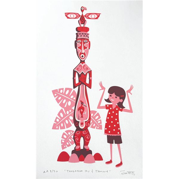 A SHAG Enchanted Tiki Room "Tangaroa Ru and Tammy " Artist’s Proof.