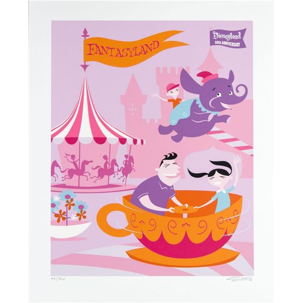 A Signed Disneyland 50th SHAG Fantasyland Print.