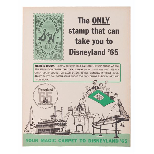 A 1965 Sperry & Hutchinson Disneyland Flyer.