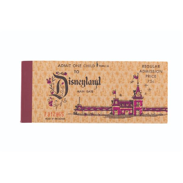 A Disneyland Child 15 Ticket Book.