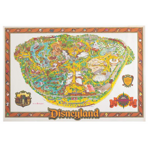 A Rolled 1983 Disneyland Souvenir Map.