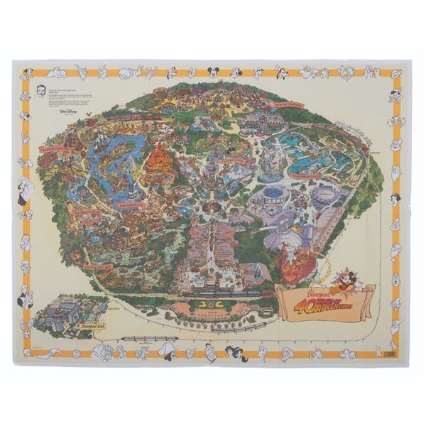 A 1995 Disneyland 40th Anniversary Map.