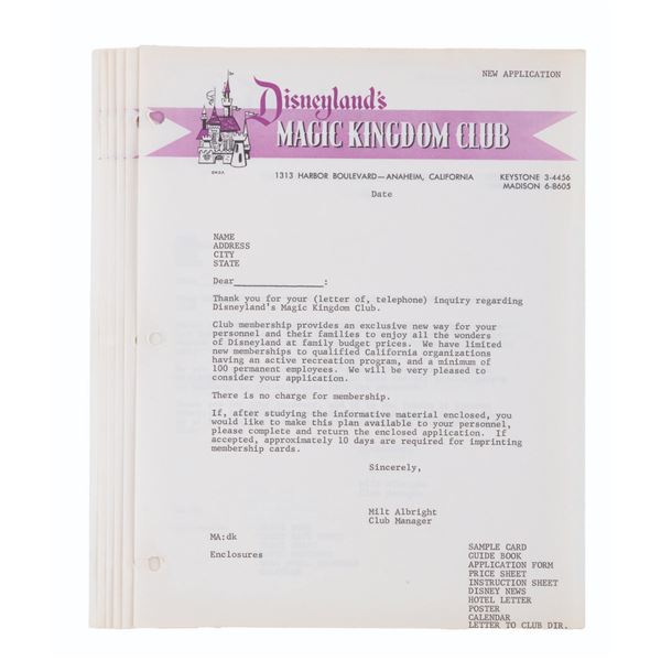 Magic Kingdom Club Letter Templates.