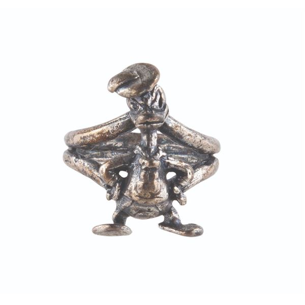 A Child-size Silver Donald Duck Ring.