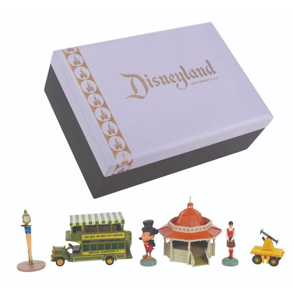 A Disneyland Pewter Miniatures Main Street Set.