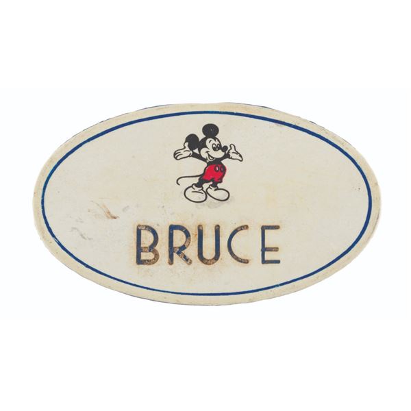 Imagineer Bruce Gordon’s 1980s Name Badge.