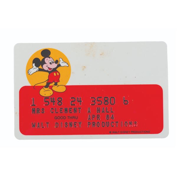 A Walt Disney Productions Company Credit Card.