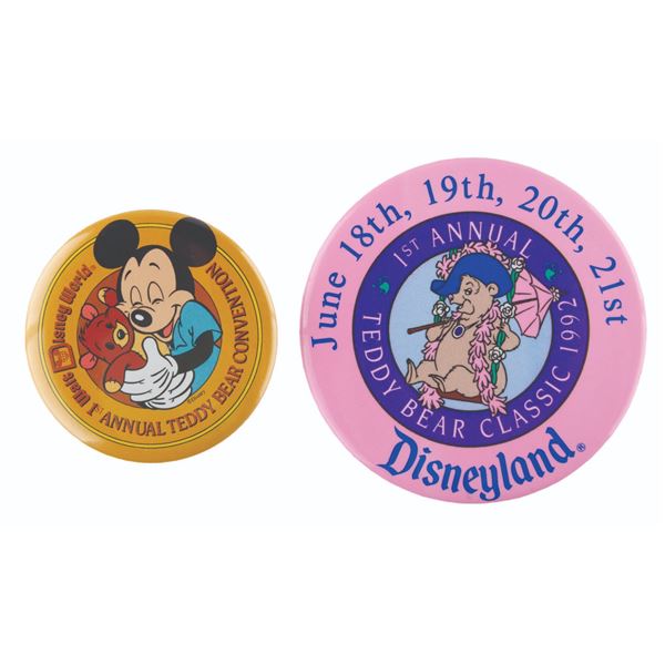 A Set of 1st Annual Teddy Bear Classic Convention Buttons.