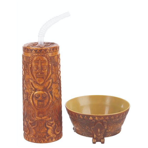 A Disney Parks Tiki Bowl and Sipper Set.