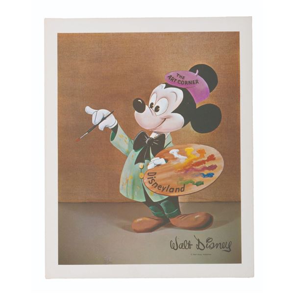A Rare Mickey Mouse Art Corner Print.