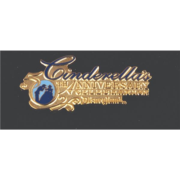 A Disneyland Cinderella's 50th Anniversary Pin in Box.