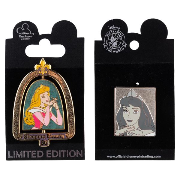 A Pair of  "Sleeping Beauty " Aurora Pins.