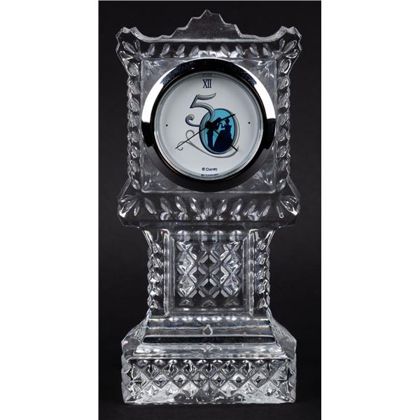 A Crystal  "Cinderella " 50th Clock Tower Desk Clock.