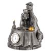 Image 3 : A  "Lady and the Tramp " Pewter Figural Clock.