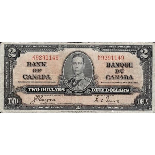 Bank of Canada 1937 Two Dollars C/T