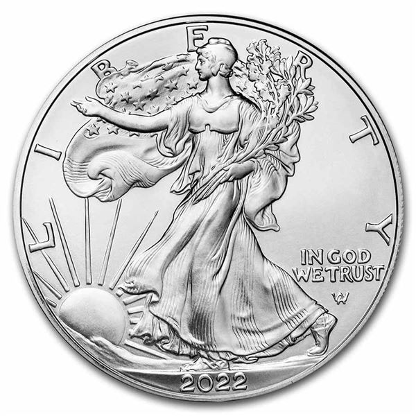 2022 $1 US American Silver Eagle UNC One Ounce FIN