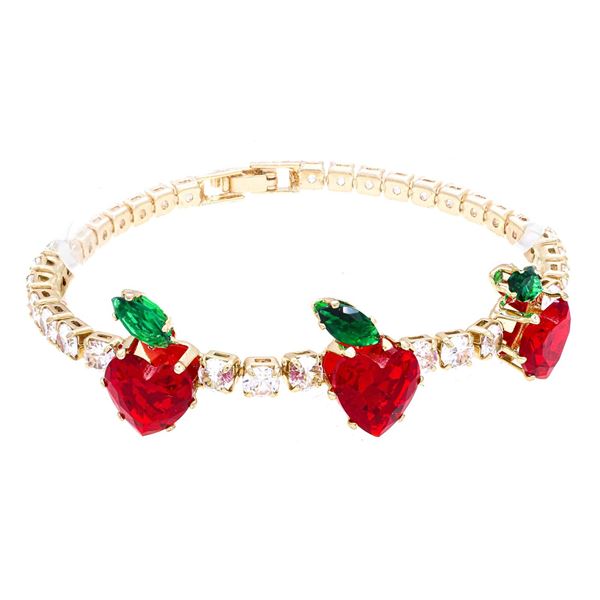 18kt Oro Laminado Bracelet -Strawberry