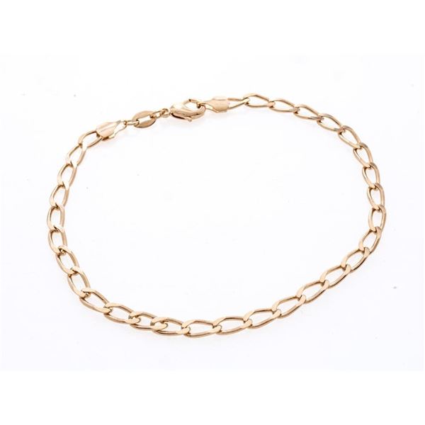 18kt Oro Laminado Curb Link Bracelet 8.5"