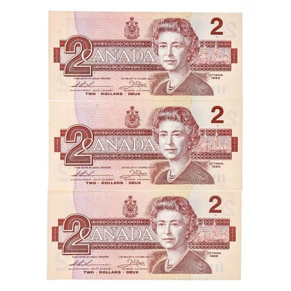 Canada 1986 Thiesen /Crowe  - 3 In Sequence UNC