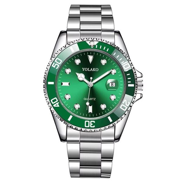 Gent's Sport Watch, Qtz. Stainless Steel Green Dia