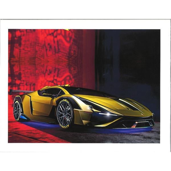 Exotic Car Fine Art Giclee (11 x 14") Lamorghini S