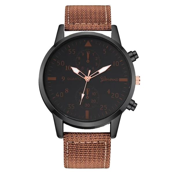 Geneva Qtz. Watch Nylon Band Brown Dial