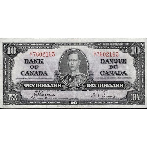 Bank of Canada 1937 Ten Dollars