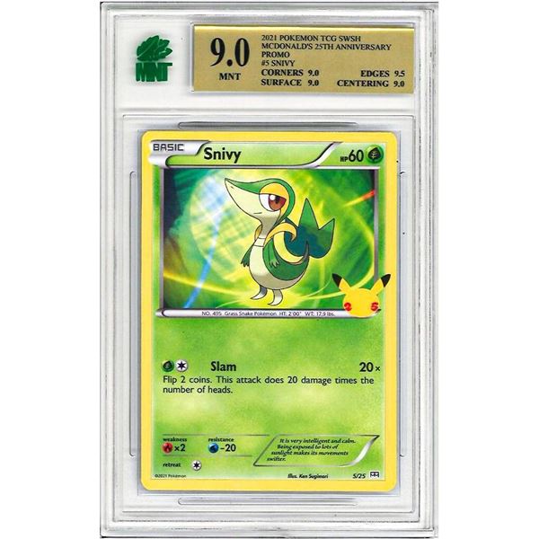 2021 Pokemon Tcg Swsh " SNIVY " # 5 - Mcdonald'S 2